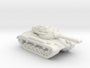 ARVN M47 Patton medium tank white plastic 1:160 sc in White Natural Versatile Plastic