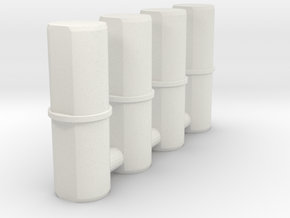 TF 5mm Circle Port to Circle Peg Adapter Set in White Natural Versatile Plastic: Small