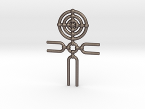 Cosmic Ankh in Polished Bronzed-Silver Steel