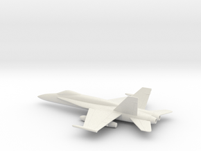 McDonnell Douglas F/A-18A Hornet in White Natural Versatile Plastic: 1:100