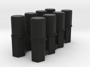TF 5mm Hex Port to Circle Peg Adapter Set in Black Smooth Versatile Plastic: Medium