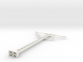 Catenary mast with double arms 70 mm - (1:32) in White Natural Versatile Plastic