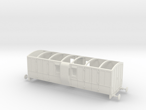 OO LBSCR 6/W Carriage - D46 Luggage Brake in White Natural Versatile Plastic