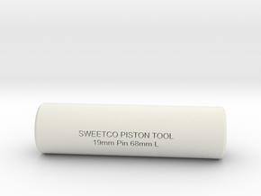 SWEETCO Piston Tool 19mm Pin - 68mm Long in White Natural Versatile Plastic