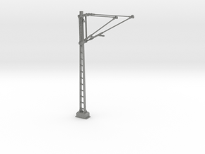 Catenary mast with 2 arms, 95 & 120 mm left (1:32) in Gray PA12