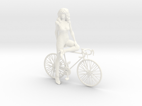 Farrah Fawcett - 1980's Bike Pose in White Processed Versatile Plastic