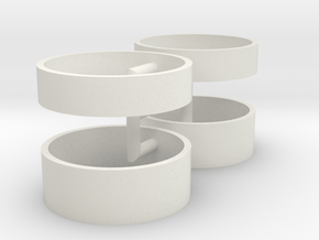 1/700 H-Klasse Triple Turret Barbettes (4x) in White Natural Versatile Plastic