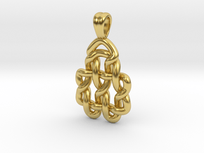 Small knot [pendant] in Polished Brass