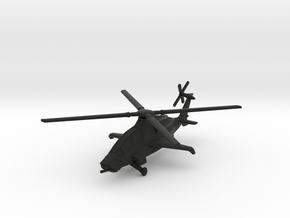 Bell 360 Invictus FARA Attack Helicopter (w/Gear) in Black Smooth PA12: 1:200