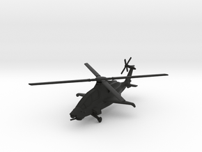 Bell 360 Invictus FARA Attack Helicopter (w/Gear) in Black Smooth PA12: 1:72