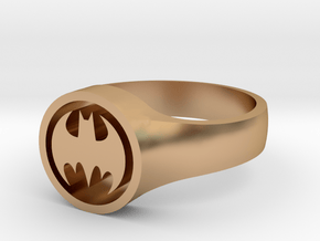 Batman Ring (Small) in Polished Bronze: 5 / 49