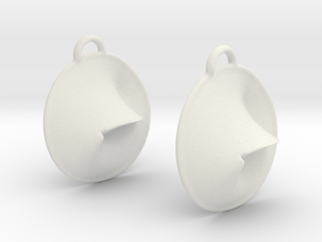 Obscure Circular Earrings (2nd Edition) in White Natural Versatile Plastic