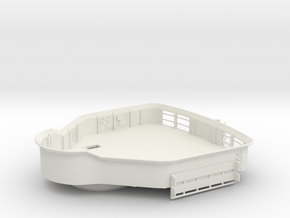 1/72 Bismarck Bridge for Foretop Deck7 in White Natural Versatile Plastic