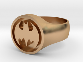 Batman Ring (Large) in Polished Bronze: 5 / 49
