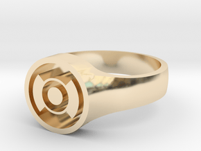 Batman In Darkest Knight Symbol Ring (Small) in 14K Yellow Gold: 5 / 49