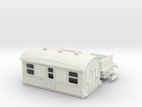 HO/OO Freelance 4-wheel baggage coach Bachmann in White Natural Versatile Plastic
