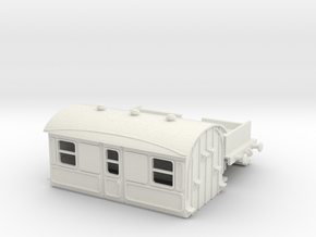 HO/OO Freelance 4-wheel baggage coach chain in White Natural Versatile Plastic