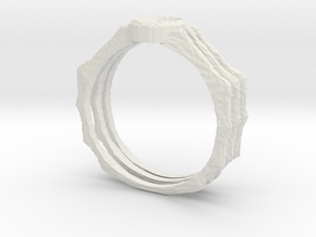 Spider Ring -v3 (size 14-ish in Steel) in White Natural Versatile Plastic