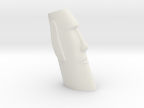 Moai Head Tall USB in White Natural Versatile Plastic