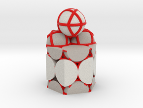 Sphere Packing, 2 Layers (C) in Natural Full Color Sandstone