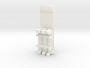MOLLE Webbing 3x AAAA Battery Holder in White Smooth Versatile Plastic