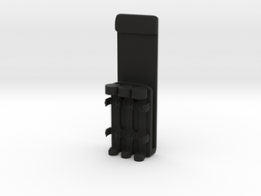 MOLLE Webbing 3x AAAA Battery Holder in Black Smooth Versatile Plastic