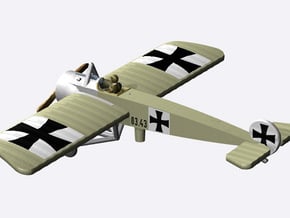 Fokker A.III 03.43 (full color) in Natural Full Color Nylon 12 (MJF)
