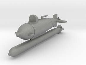 1/144 dolphin German Mini submarine in Gray PA12: Medium