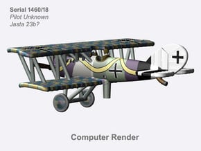 Pfalz D.XII 1460/18 (full color) in Natural Full Color Nylon 12 (MJF)