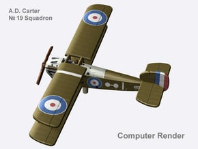 Albert Carter Sopwith Dolphin (full color) in Natural Full Color Nylon 12 (MJF)