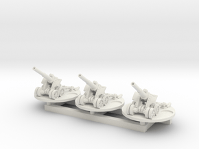 6mm Krieg Heavy Artillery Carriages, No Crew (x3) in White Natural Versatile Plastic