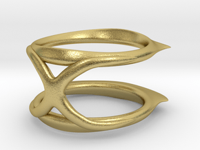 LoopLock - Belt Fastener Ring in Natural Brass: 10.25 / 62.125