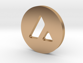 Avalanche Logo AVAX Crypto Currency Lapel Pin in Polished Bronze