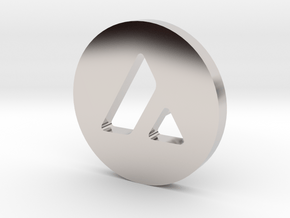 Avalanche Logo AVAX Crypto Currency Lapel Pin in Platinum