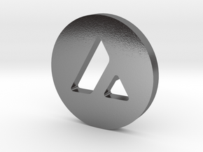 Avalanche Logo AVAX Crypto Currency Lapel Pin in Polished Silver