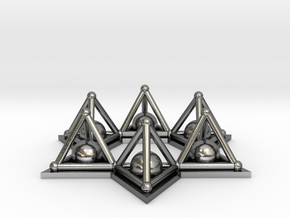 Crystal Merkaba Stargate in Polished Silver