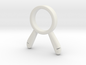 "Oneshot" - Bunny Slingshot Ring in White Natural Versatile Plastic