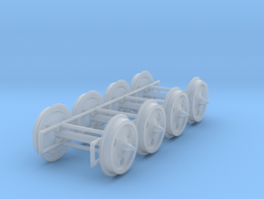 HO scale 3'1.5" 3-hole disc wheels in Smoothest Fine Detail Plastic