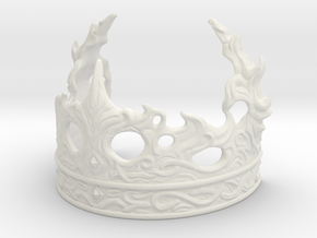 Medieval Crown in White Natural Versatile Plastic: Medium