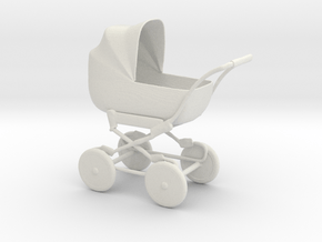 Printle Thing Pram 02 - 1/12 in White Natural Versatile Plastic