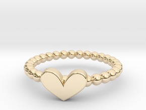 Heart Ring 01 in 14K Yellow Gold: 5.5 / 50.25