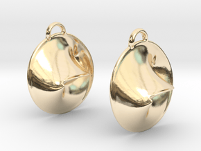 Obscure Circular Earrings (2nd Edition) in 14k Gold Plated Brass