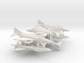 F-4E Phantom II (Loaded) in White Natural Versatile Plastic: 1:700