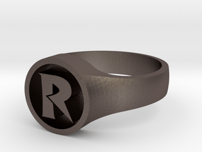 Robin Ring (Small) in Polished Bronzed-Silver Steel: 5 / 49