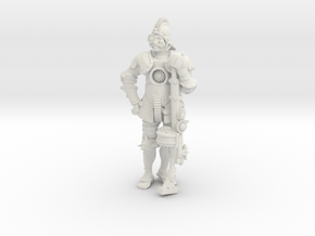 Steampunk Musketeer in White Natural Versatile Plastic