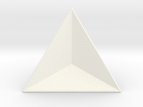 Central Division of a Tetrahedron (large) in White Smooth Versatile Plastic