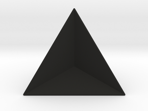 Central Division of a Tetrahedron (large) in Black Smooth Versatile Plastic