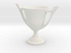 Trophy cup (Minimum size) in White Natural Versatile Plastic