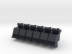 Helix Wheely cassette key x6 (coarse ridges) in Black PA12