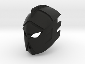 [commission] Kanohi Rhukii Great Mask of Synergy in Black Smooth Versatile Plastic